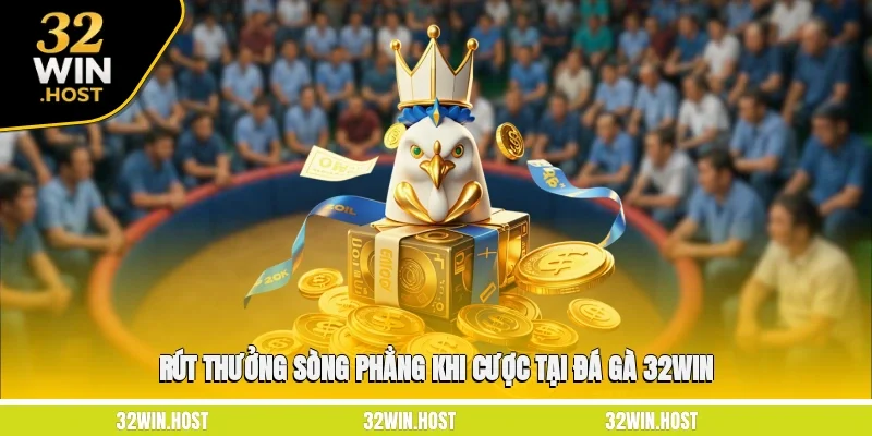 Rút thưởng sòng phẳng khi cược tại Đá gà 32WIN